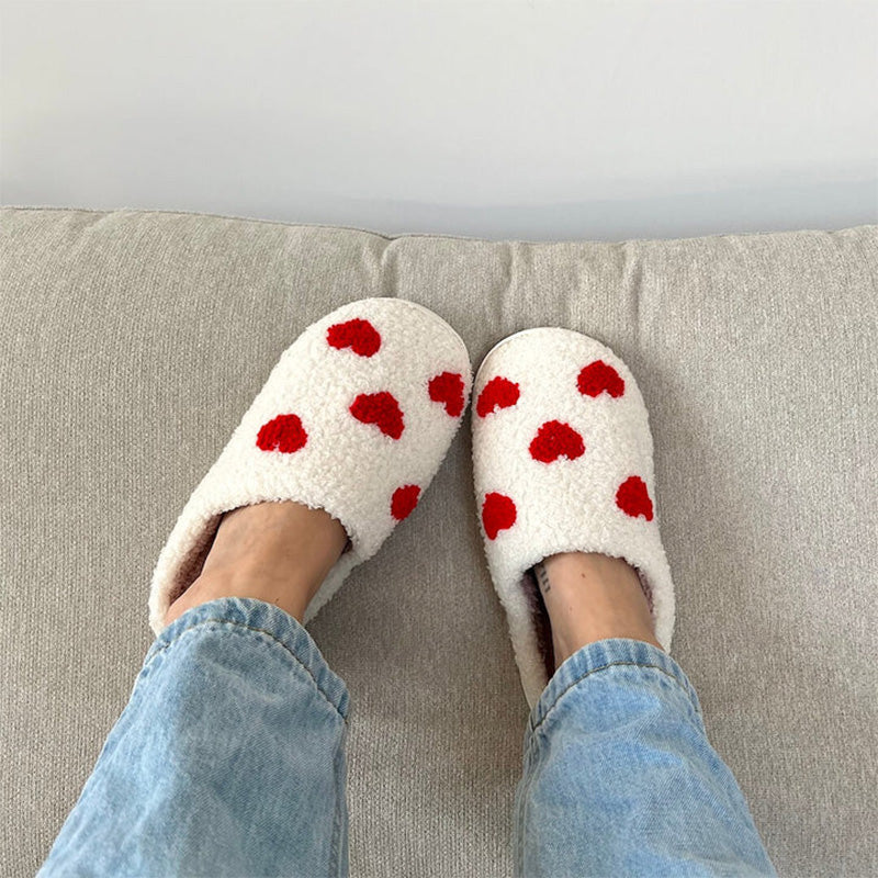 Indoor Plush Slippers For Couples Anti Slip Cozy Soft Footwear