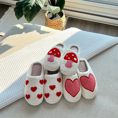 Indoor Plush Slippers For Couples Anti Slip Cozy Soft Footwear