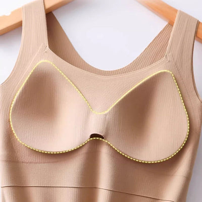 Women's Thermal Tank Tops With Built-In Support Bra Comfortable Fit