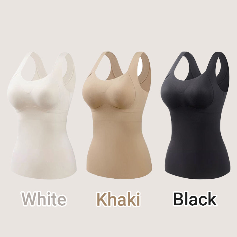 Women's Thermal Tank Tops With Built-In Support Bra Comfortable Fit
