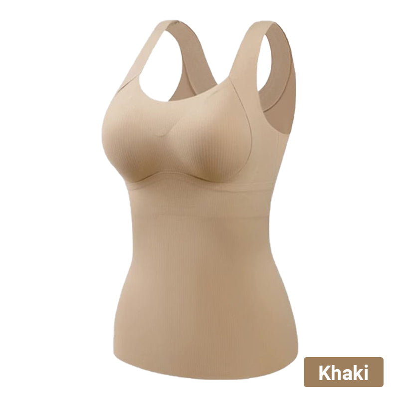 Women's Thermal Tank Tops With Built-In Support Bra Comfortable Fit