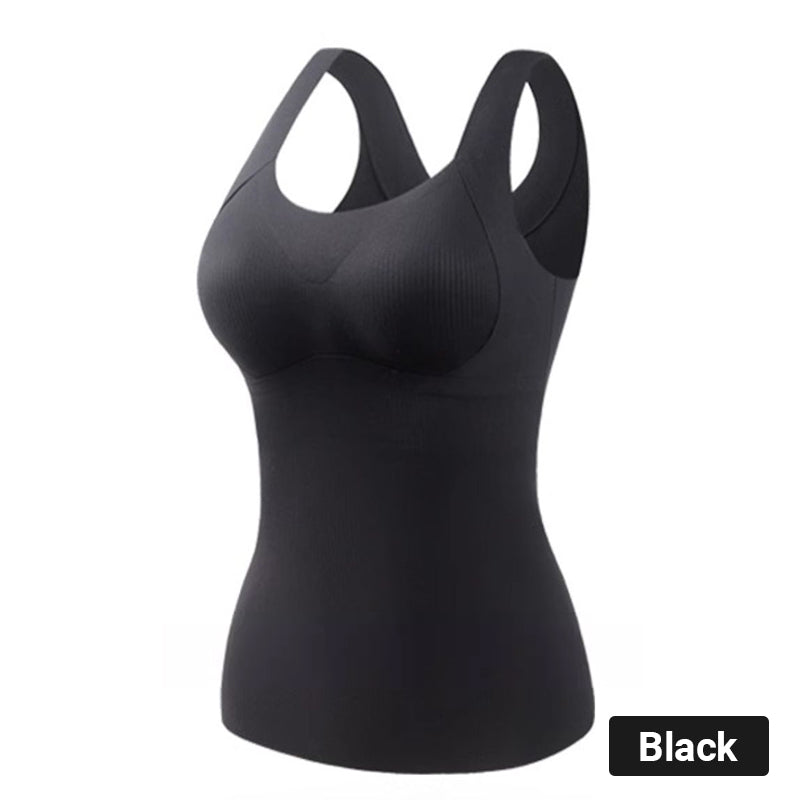 Women's Thermal Tank Tops With Built-In Support Bra Comfortable Fit