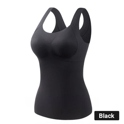 Women's Thermal Tank Tops With Built-In Support Bra Comfortable Fit