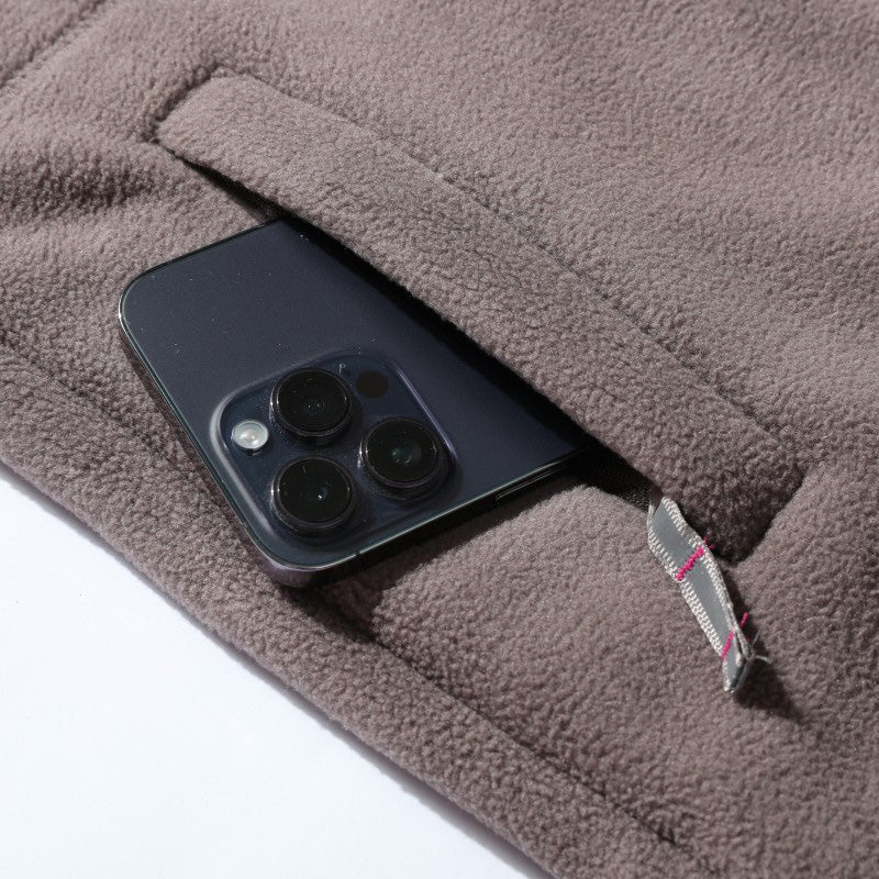 Men's Faux Fleece Hooded Jacket Double Faced Warm Winter Coat