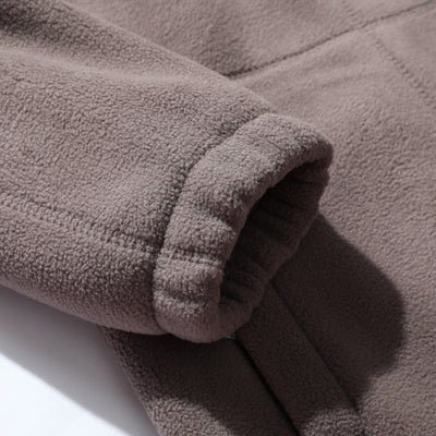 Men's Faux Fleece Hooded Jacket Double Faced Warm Winter Coat