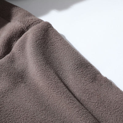Men's Faux Fleece Hooded Jacket Double Faced Warm Winter Coat