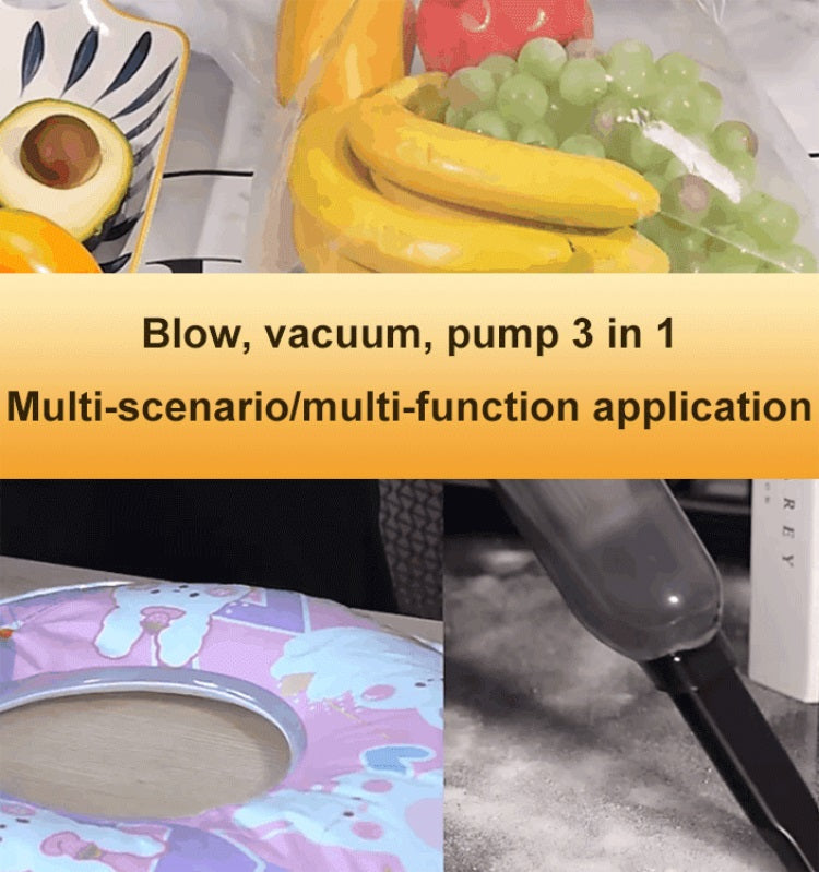 Cordless Vacuum Cleaner 3-in-1 Blower Vacuum Inflator For Home Car