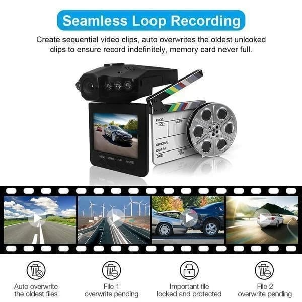 1080p HD Night Vision Dash Cam For Clear Driving Recording