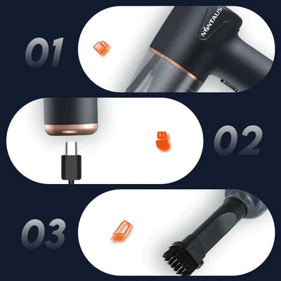 Cordless Vacuum Cleaner 3-in-1 Blower Vacuum Inflator For Home Car
