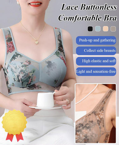 Lace Cooling Comfort Bra Soft Breathable Wireless Design