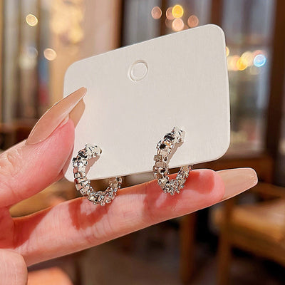 C-Shaped Earrings Elegant Stylish Design For Women Accessories