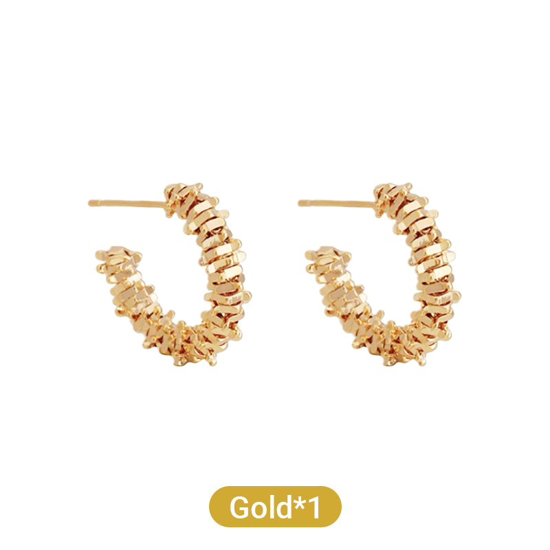 C-Shaped Earrings Elegant Stylish Design For Women Accessories
