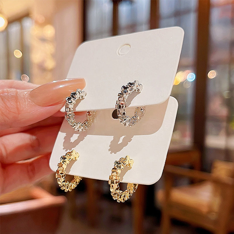 C-Shaped Earrings Elegant Stylish Design For Women Accessories