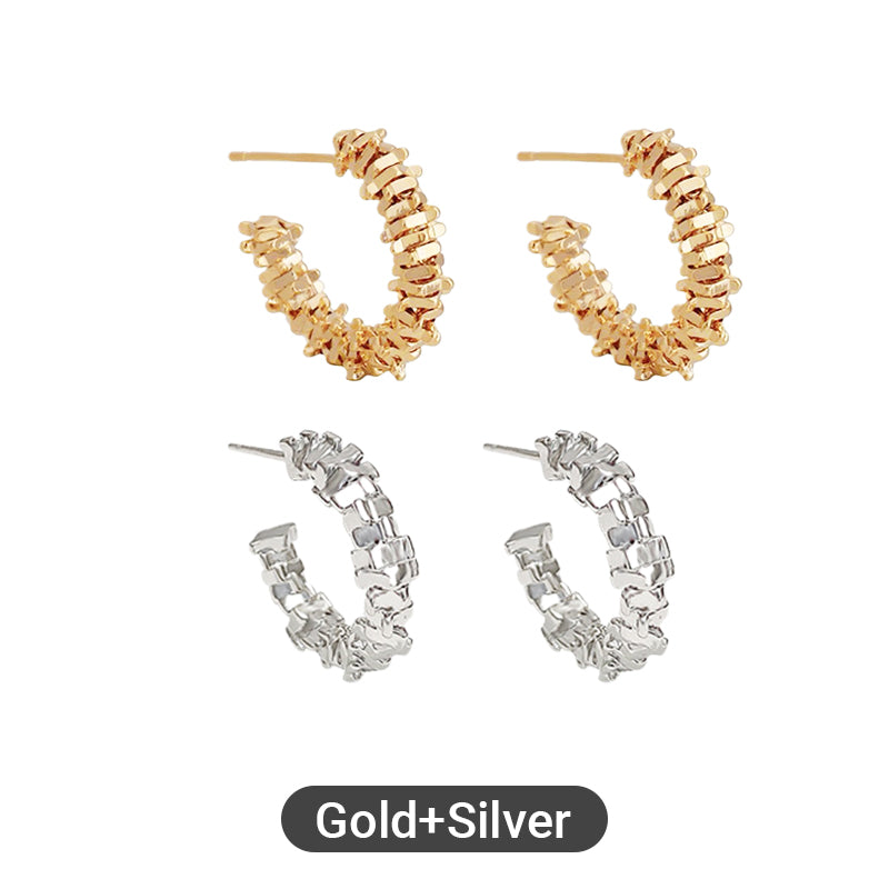 C-Shaped Earrings Elegant Stylish Design For Women Accessories
