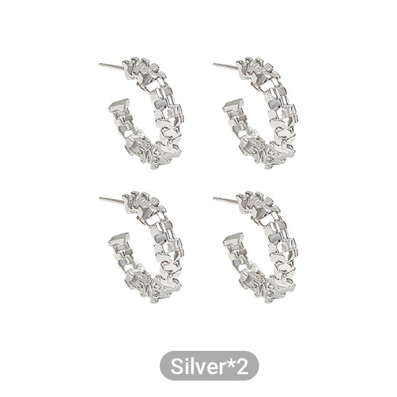 C-Shaped Earrings Elegant Stylish Design For Women Accessories