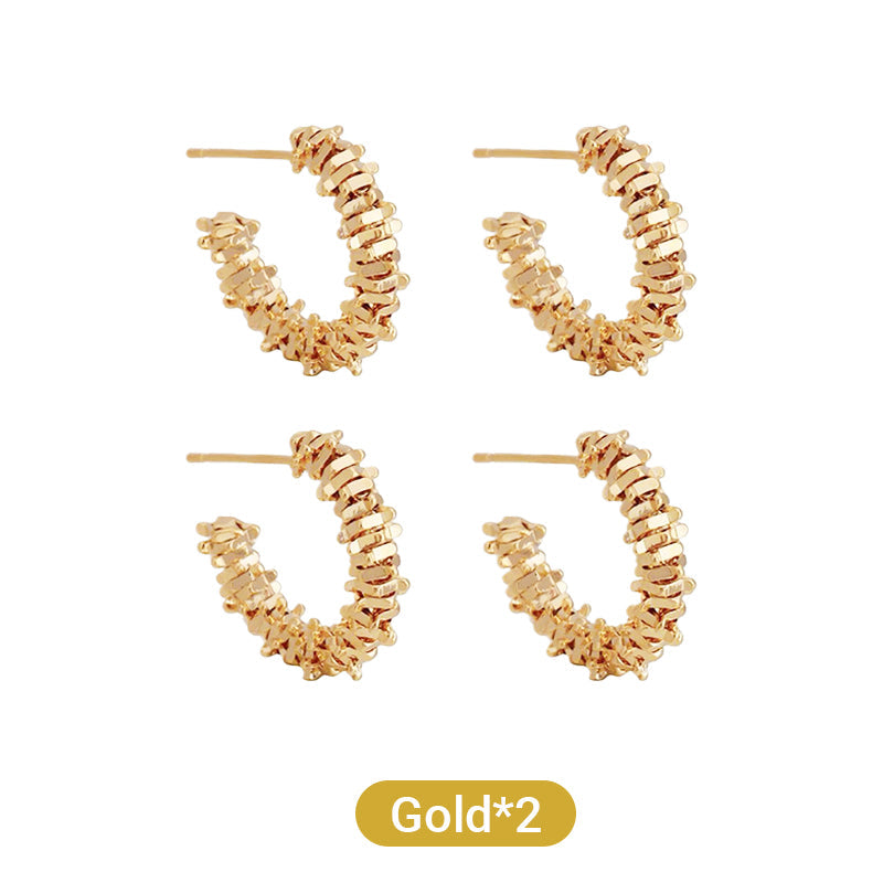 C-Shaped Earrings Elegant Stylish Design For Women Accessories