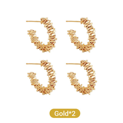 C-Shaped Earrings Elegant Stylish Design For Women Accessories