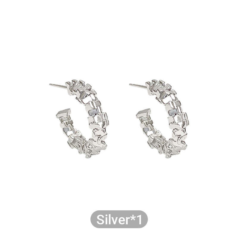 C-Shaped Earrings Elegant Stylish Design For Women Accessories