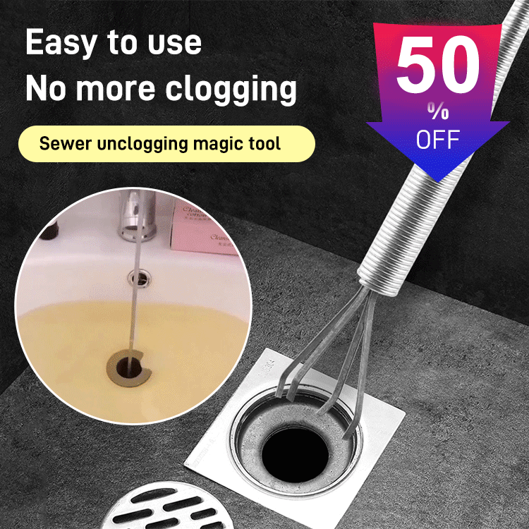 Four-Claw Household Sewer Unclogger Powerful Drain Cleaning Tool