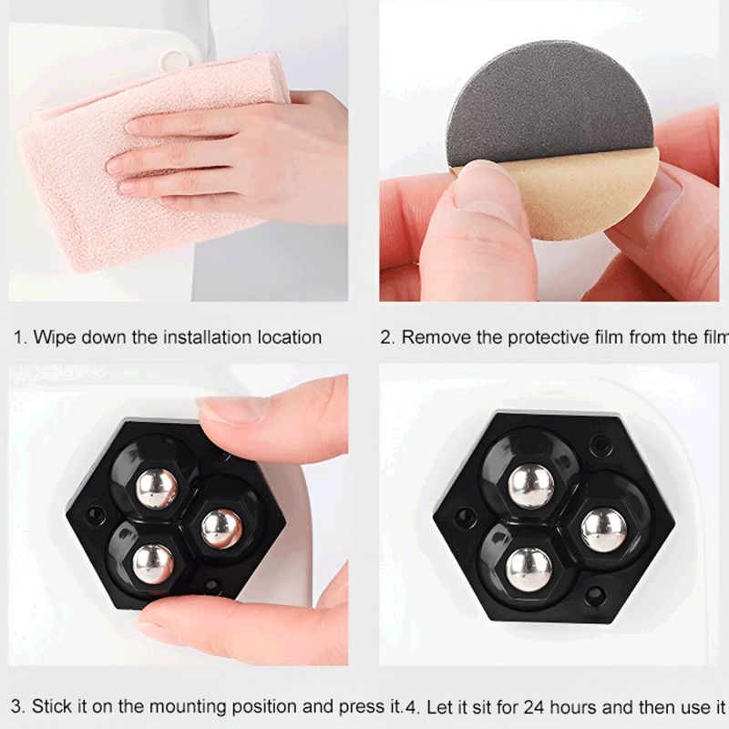 360° Rotating Casters With 3 Durable Smooth-Glide Balls