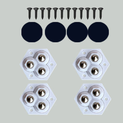 360° Rotating Casters With 3 Durable Smooth-Glide Balls