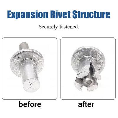 50pcs Knock-type Expansion Aluminum Alloy Rivets For Secure Fastening