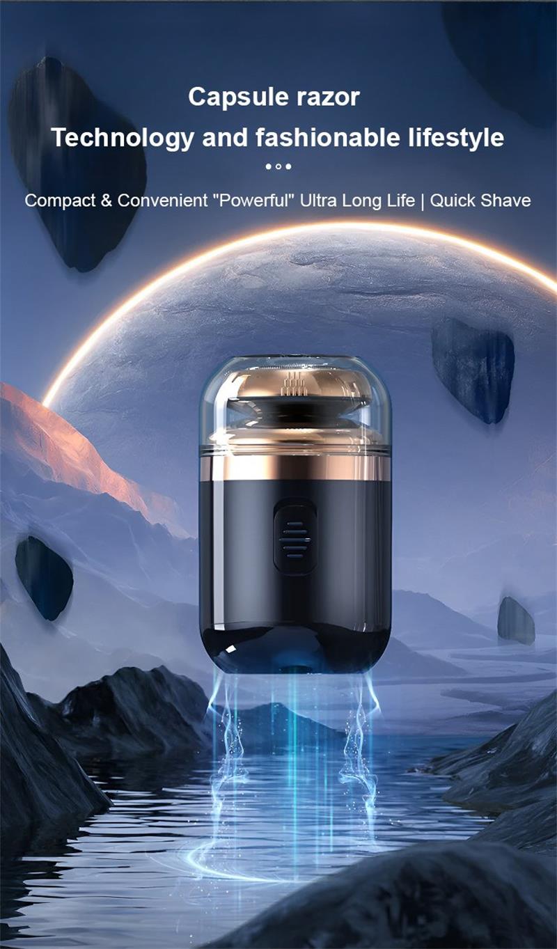 Mini Portable Electric Shaver Compact Travel Grooming Tool For Men
