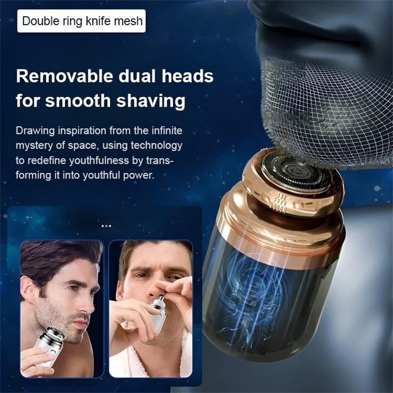 Mini Portable Electric Shaver Compact Travel Grooming Tool For Men