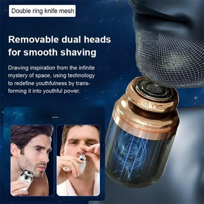 Mini Portable Electric Shaver Compact Travel Grooming Tool For Men