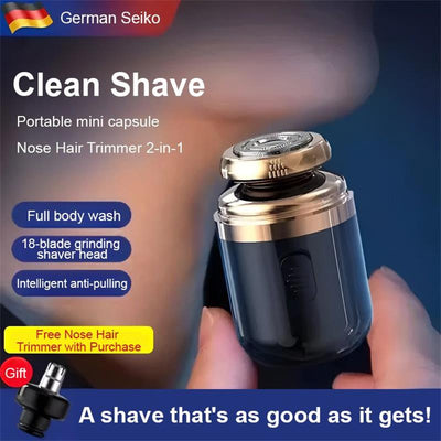 Mini Portable Electric Shaver Compact Travel Grooming Tool For Men