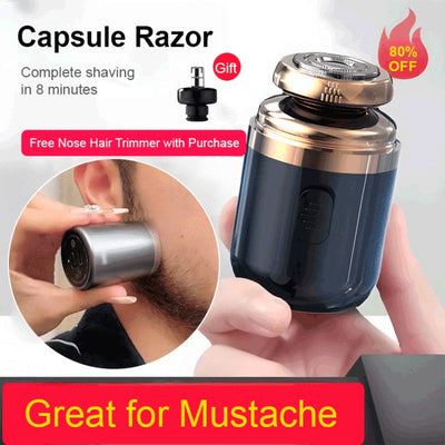 Mini Portable Electric Shaver Compact Travel Grooming Tool For Men
