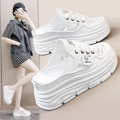 Lightweight Breathable Shoes Thick Sole Hollow Design Comfortable
