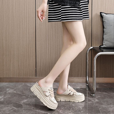 Lightweight Breathable Shoes Thick Sole Hollow Design Comfortable
