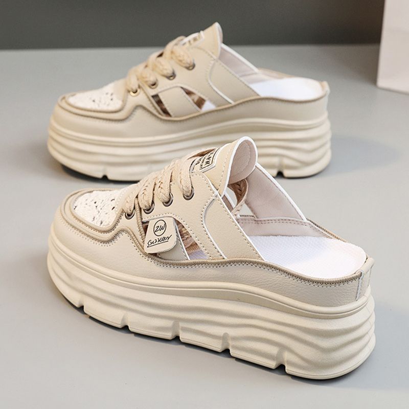 Lightweight Breathable Shoes Thick Sole Hollow Design Comfortable