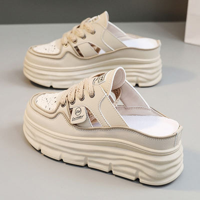 Lightweight Breathable Shoes Thick Sole Hollow Design Comfortable