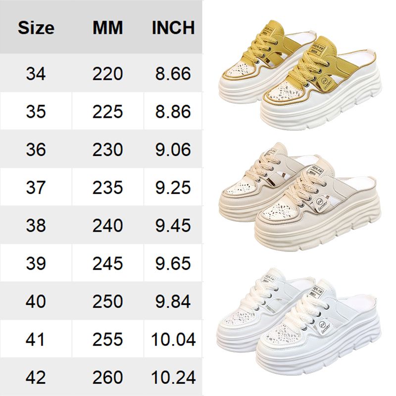 Lightweight Breathable Shoes Thick Sole Hollow Design Comfortable