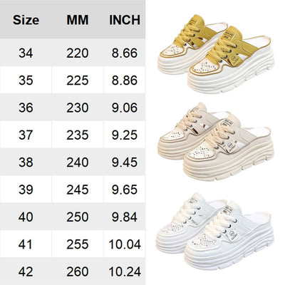 Lightweight Breathable Shoes Thick Sole Hollow Design Comfortable