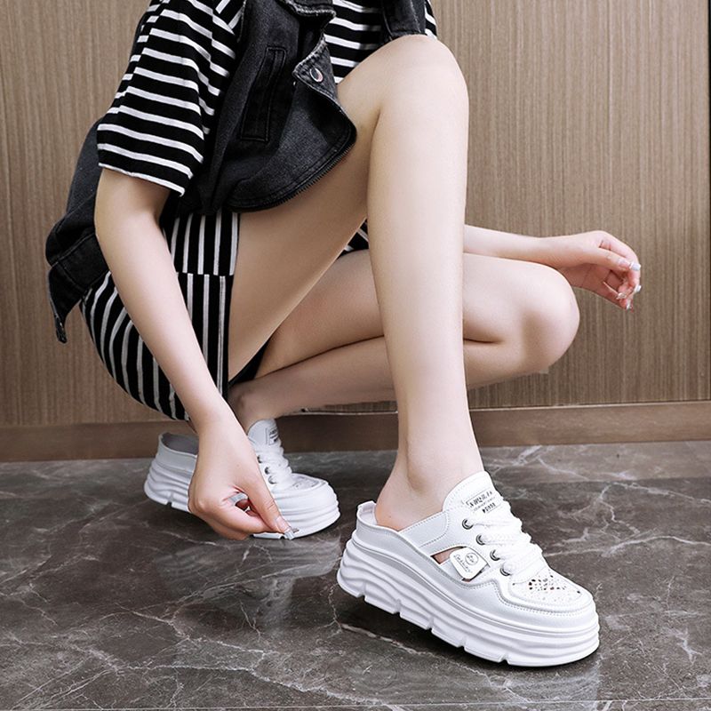 Lightweight Breathable Shoes Thick Sole Hollow Design Comfortable