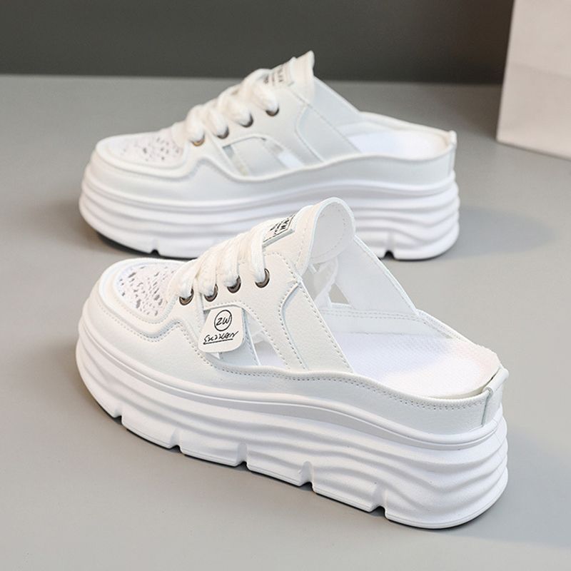 Lightweight Breathable Shoes Thick Sole Hollow Design Comfortable