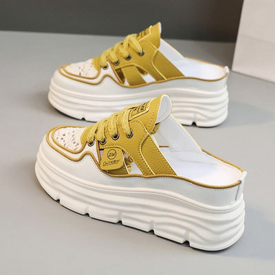 Lightweight Breathable Shoes Thick Sole Hollow Design Comfortable