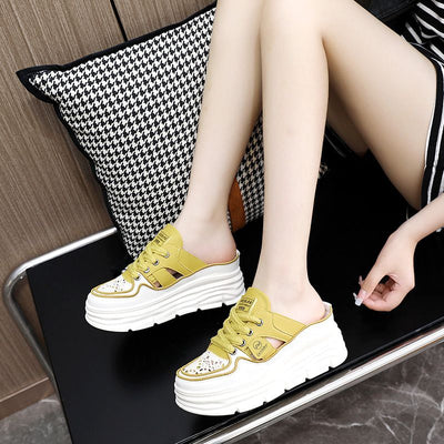 Lightweight Breathable Shoes Thick Sole Hollow Design Comfortable