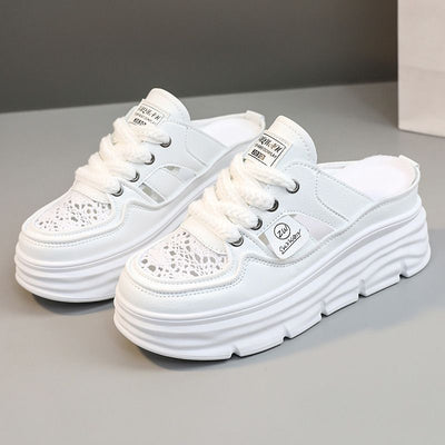 Lightweight Breathable Shoes Thick Sole Hollow Design Comfortable