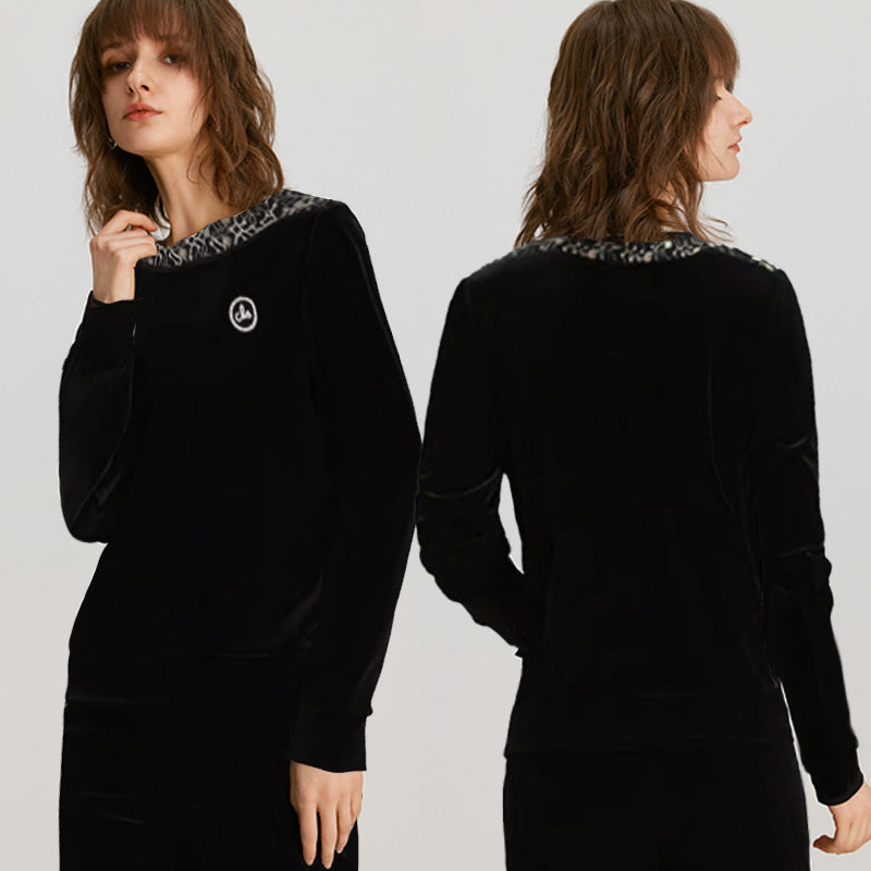 Women's Casual Lounge Set Soft Long Sleeve Top And Pants