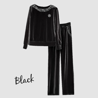 Women's Casual Lounge Set Soft Long Sleeve Top And Pants