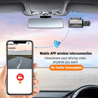 Vehicle Night Vision Dash Camera 3 Channel Recording System
