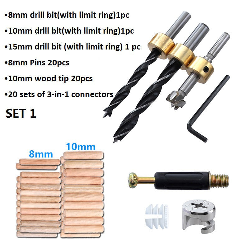 Adjustable Doweling Jig 3 In 1 Woodworking Locator Puncher Tool