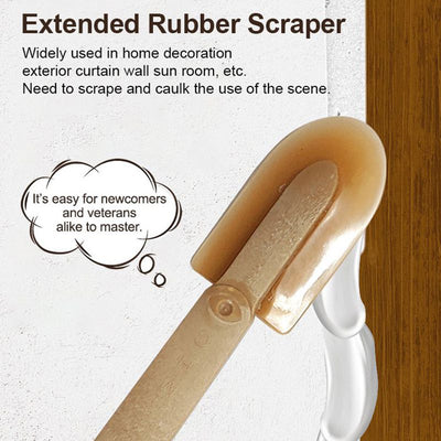 Extended Length Rubber Spatula Caulking Tool For Precise Application
