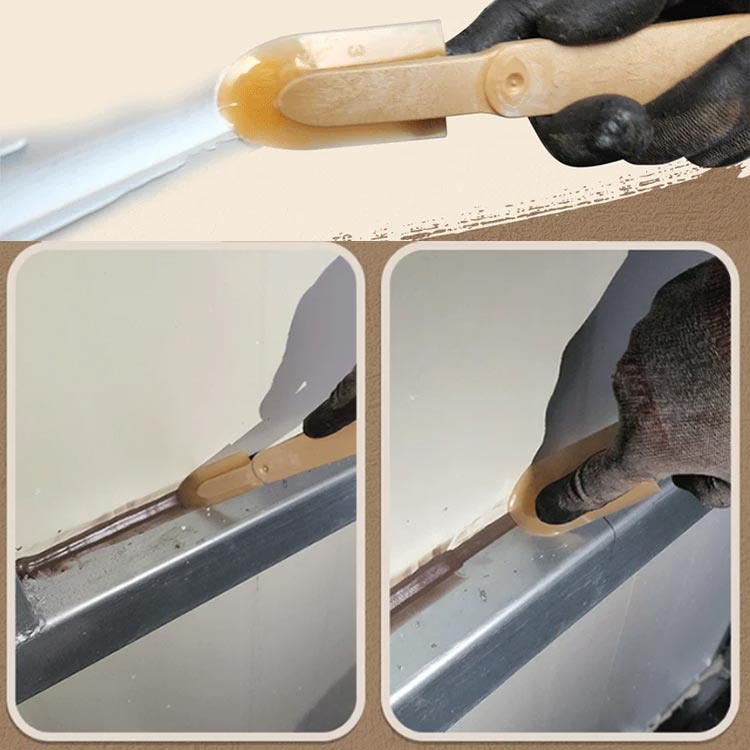 Extended Length Rubber Spatula Caulking Tool For Precise Application