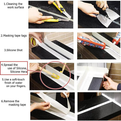 Extended Length Rubber Spatula Caulking Tool For Precise Application