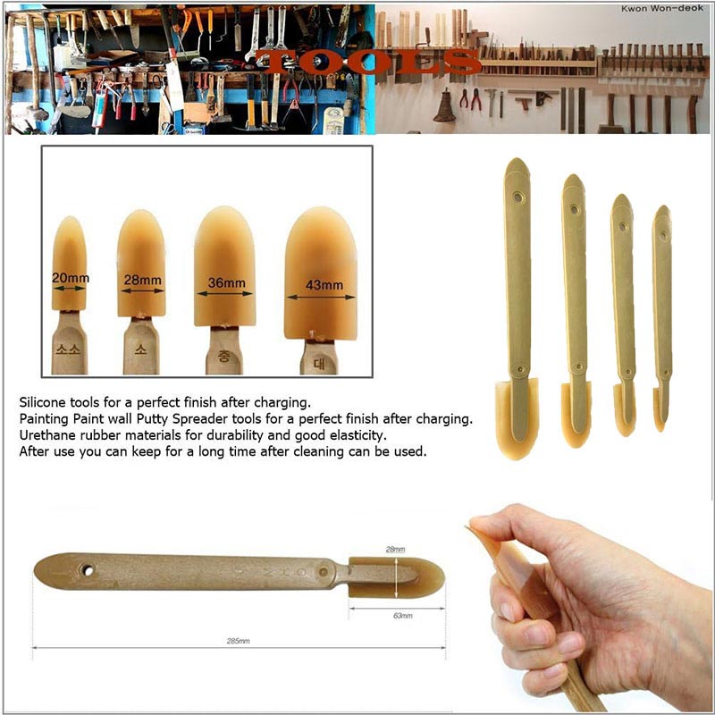 Extended Length Rubber Spatula Caulking Tool For Precise Application